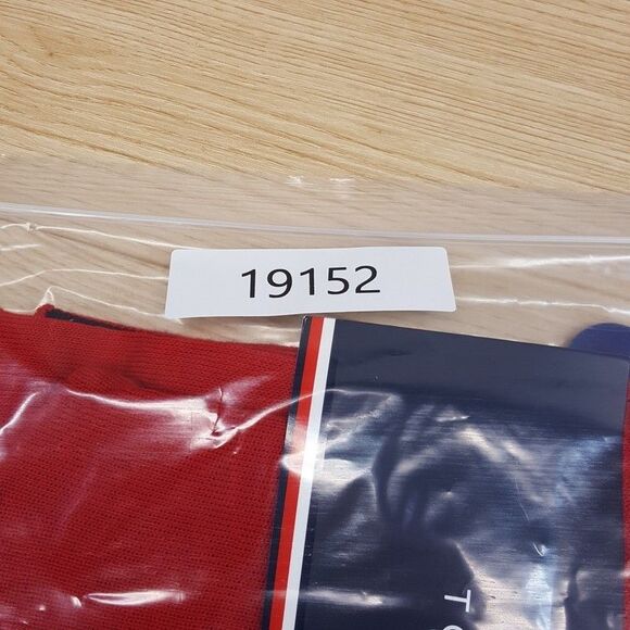 TOMMY HILFIGER Mens Red Beanie Hat Scarf 2-Piece Set Logo $88 - Picture 5 of 5